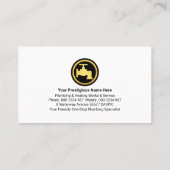 Wasser tropft blaue Schicht Gold Faucet Visitenkarte (Rückseite)