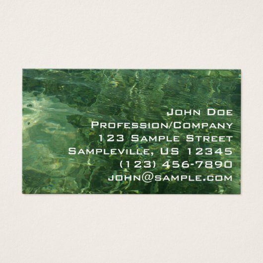 Wasser über dem Foto Gras II (blau und grün) (Vorderseite)