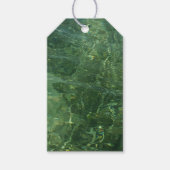 Wasser über dem Foto Gras II (blau und grün) Geschenkanhänger (Vorderseite)