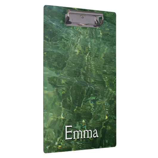 Wasser über dem Foto Gras II (blau und grün) Klemmbrett (Rechts)