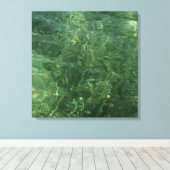 Wasser über dem Foto Gras II (blau und grün) Leinwanddruck (Insitu (Holzboden))