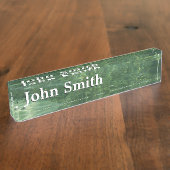 Wasser über dem Foto Gras II (blau und grün) Namensplakette (Seite)