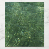 Wasser über dem Foto Gras II (blau und grün) Weinetikett (Einzelnes Label)