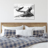Wasser über Kunst Leinwanddruck (Insitu (Schlafzimmer))