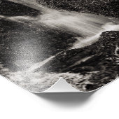 Wasser über Moos Fotodruck (Ecke)