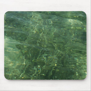 Wasser über Seegras II (Blau und Grün) Foto Mousepad