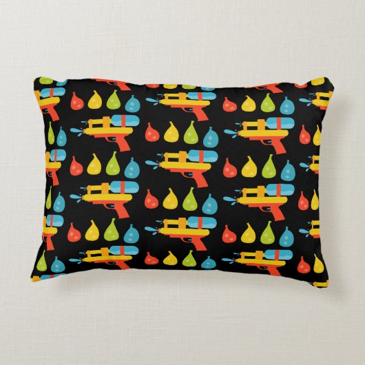 Wasser und Ballons Sommer Dekokissen (Rückseite)