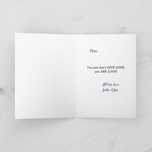 Wasser und Blume Muttertag Karte (Innenseite)