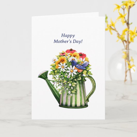 Wasser und Blume Muttertag Karte (Gelbe Blume)