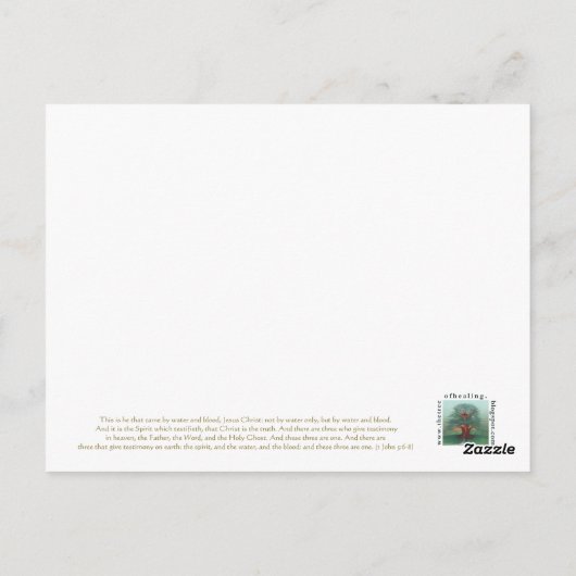 Wasser und Blut Postkarte (Rückseite)