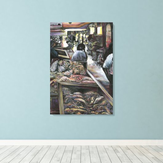 Wasser und doch mit Wüstenwind-Jerusalem geküsst Leinwanddruck (Insitu (Holzboden))