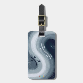 Wasser und Feuer sind wie Yin und Yang in Harmonie Gepäckanhänger