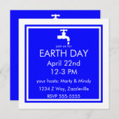 WASSER UND GETRÄNKWEIN gerettet Einladung (Vorne/Hinten)