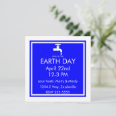 WASSER UND GETRÄNKWEIN gerettet Einladung (Stehend Vorderseite)