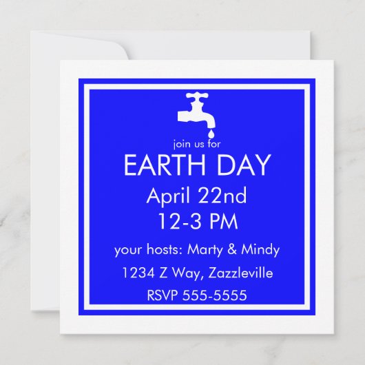 WASSER UND GETRÄNKWEIN gerettet Einladung (Vorderseite)