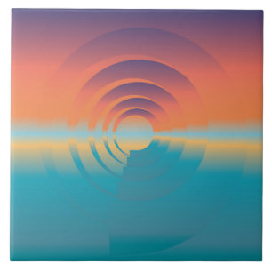 Wasser und Horizont Fliese