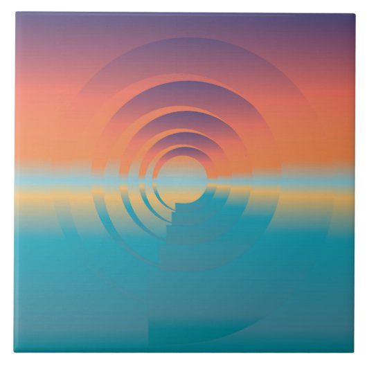Wasser und Horizont Fliese (Vorderseite)