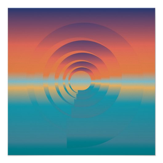 Wasser und Horizont Poster (Vorderseite)