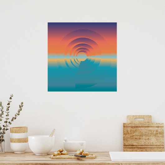 Wasser und Horizont Poster (Küche)