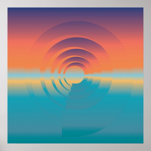 Wasser und Horizont Poster (Vorne)