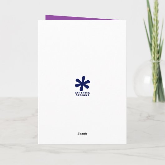 Wasser und Lila Synchronschwimmen Personalisiert Karte (Rückseite)