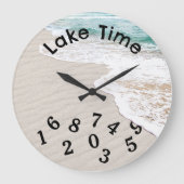 Wasser und Strandzeit Große Wanduhr (Vorderseite)
