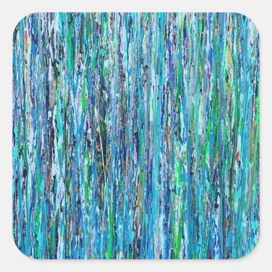 Wasser unter den Aufklebern der Brücke Quadratischer Aufkleber (Vorderseite)