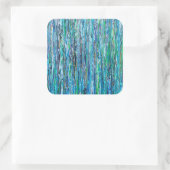 Wasser unter den Aufklebern der Brücke Quadratischer Aufkleber (Tasche)