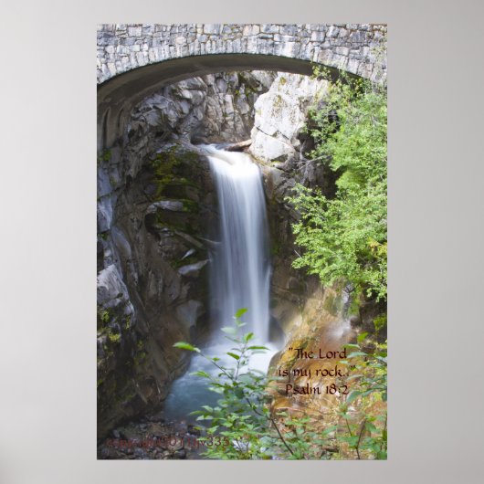 Wasser unter der Bridge Druck mit der Schrift Vers Poster (Vorne)
