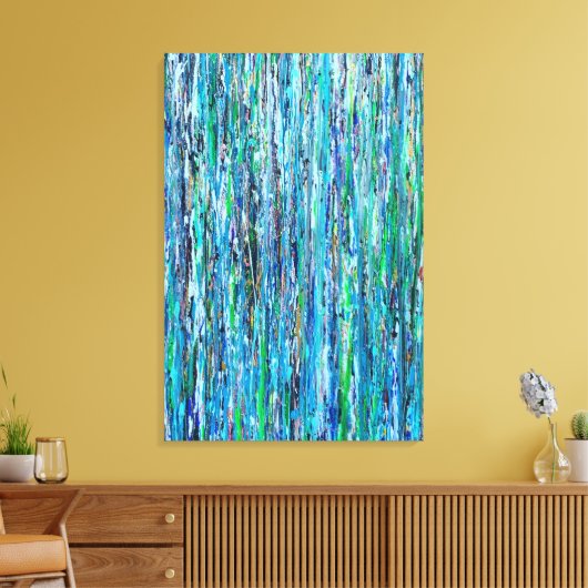 Wasser unter der Brücke 24x36 überzogene Canvas Leinwanddruck (Insitu (Wohnzimmer))