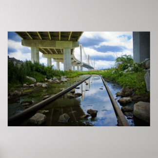 Wasser unter der Brücke Poster