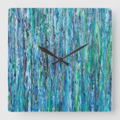 Wasser unter der Brückenwache Quadratische Wanduhr (Vorderseite)