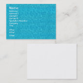 Wasser Visitenkarte (Vorne/Hinten)