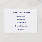 WASSER VISITENKARTE (Rückseite)