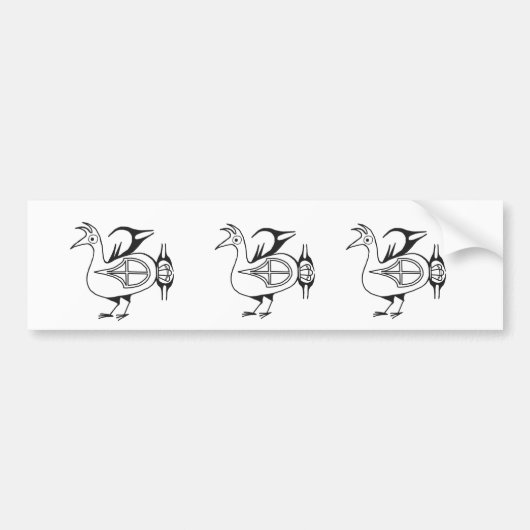 Wasser-Vogel Sans Idelfonso Autoaufkleber (Vorne)