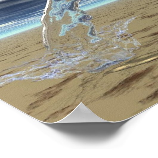 Wasser voll gießen poster (Ecke)