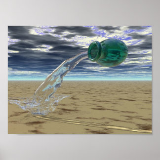 Wasser voll gießen poster