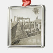 Wasser vom Nil sammelnd, überziehen Sie 6 von Ornament Aus Metall (Links)