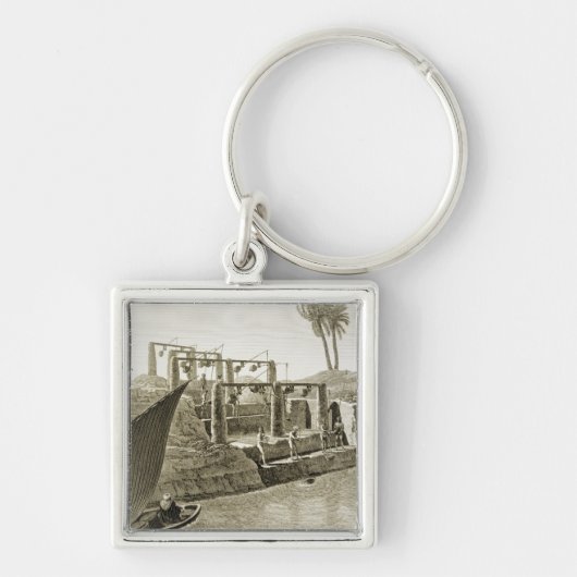 Wasser vom Nil sammelnd, überziehen Sie 6 von Schlüsselanhänger (Vorne)