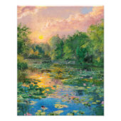 Wasser von Claude Monet, Sonnenuntergang, farbenfr Fotodruck (Vorne)