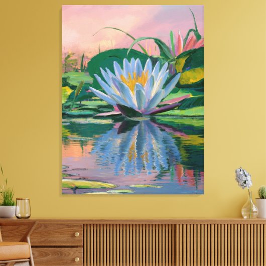 Wasser von Claude Monet, Sonnenuntergang, farbenfr Leinwanddruck (Insitu (Wohnzimmer))