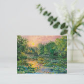 Wasser von Claude Monet, Sonnenuntergang, farbenfr Postkarte (Stehend Vorderseite)