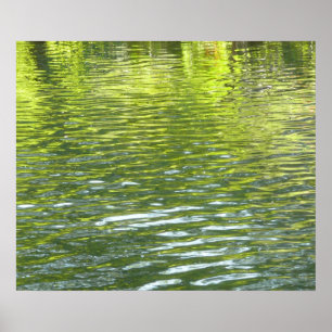 Wasser von Oak Creek Gelb und Grün Naturfoto Poster