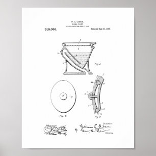 Wasser-Wandschrank - Toiletten-Patent Poster