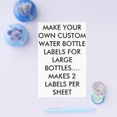 WASSER-/WEINFLASCHENETIKETTIEREN FÜR GROSSE FLASCH FLYER (Einzeln)