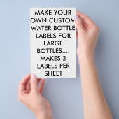 WASSER-/WEINFLASCHENETIKETTIEREN FÜR GROSSE FLASCH FLYER (Handgriff)