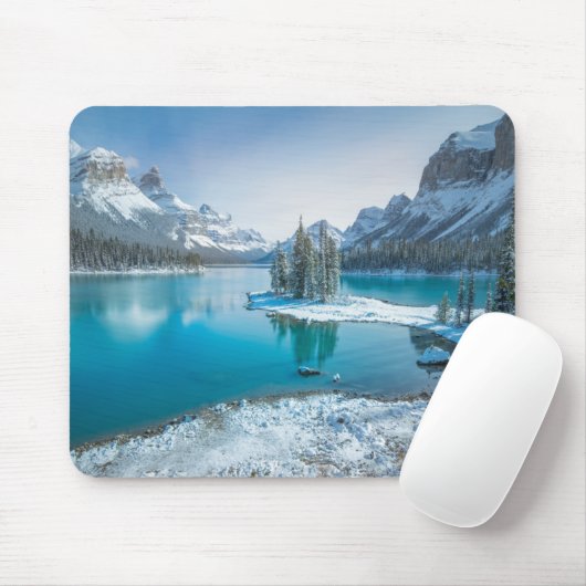 Wasser | Winter Jasper National Park, Kanada Mousepad (Mit Mouse)
