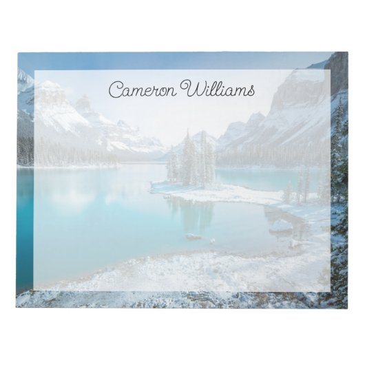 Wasser | Winter Jasper National Park, Kanada Notizblock (Vorderseite)