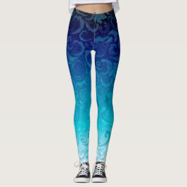 Wasser-Wirbel auf verblassendem blauem Hintergrund Leggings