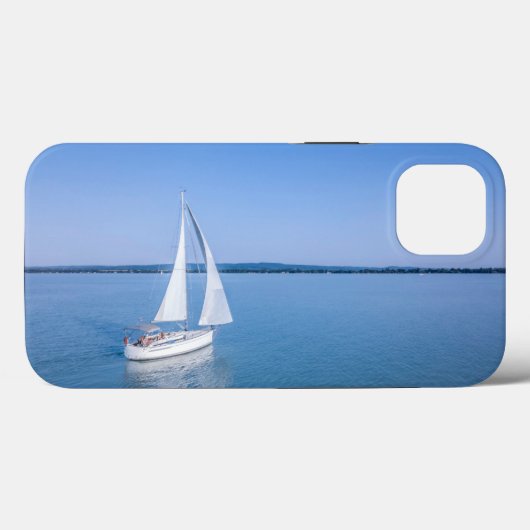 Wasser | Yacht am Plattensee Ungarn Case-Mate iPhone Hülle (Rückseite (Horizontal))